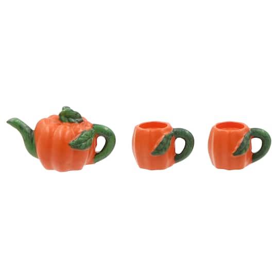 Mini Pumpkin Teapot & Cups by Ashland®